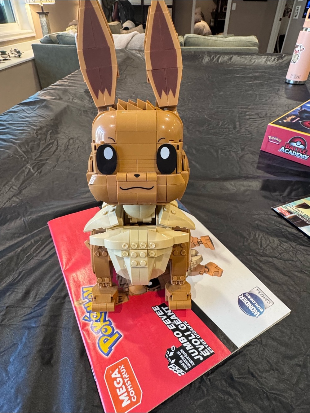 LEGO-style Eevee Building Set with Green Dragon and Themed Tin - Picture 2 of 5